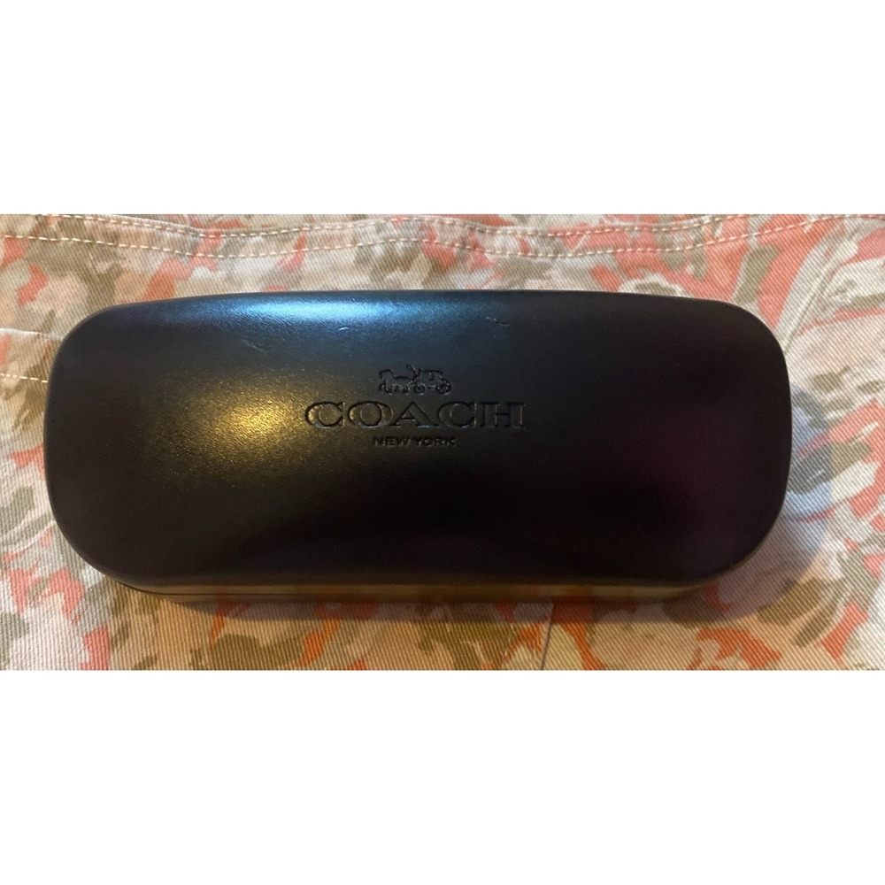 Coach New York Black Hard Shell Eyeglasses Sunglasses Clamshell Case Logo